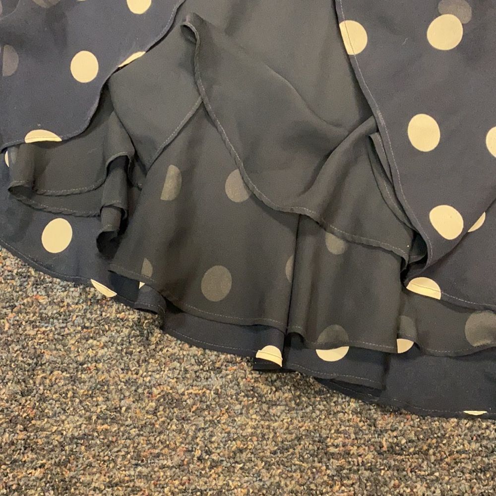 Apart Impressions Navy Blue Polka Dot skirt sz. 14 - Picture 3 of 5